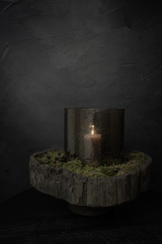 Stilleven met windlicht en mos © Mayra Pama
