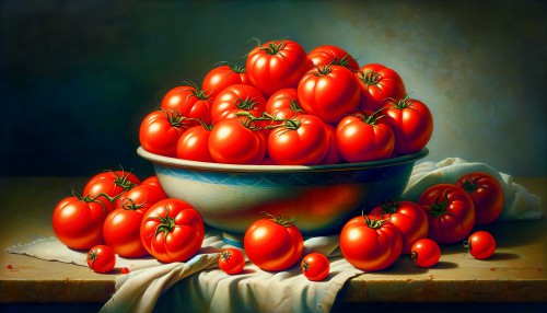 Stilleven tomaten in een schaal © Ellenilli