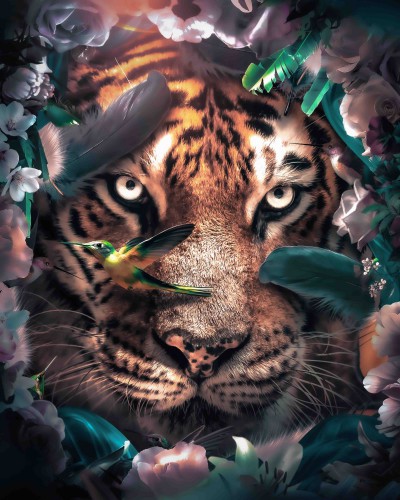 Tiger Floral © Zenzdesign