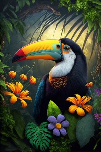 Toekan in de jungle © Kim West