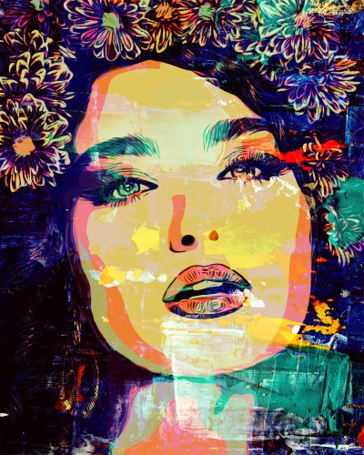 Untouchable Boheems dames potret, gypsy ibiza stijl © The Art Kroep