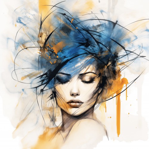 Watercolor headpiece © Color Square