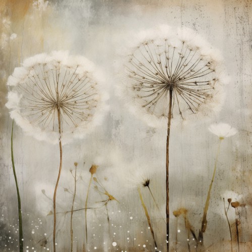 White dandelion blowing in the breeze © Color Square
