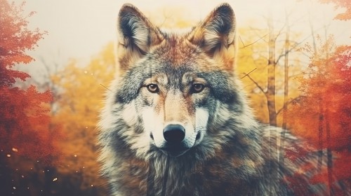 Wolf herfst © Marlon Paul Bruin
