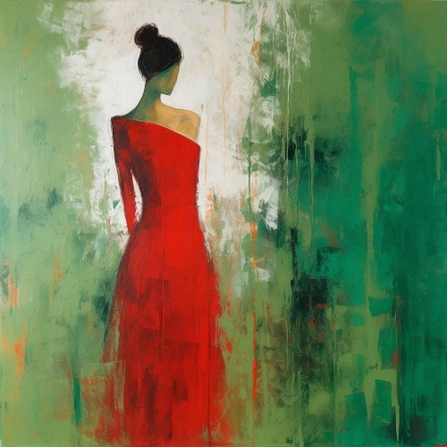 Woman in a red dress © Color Square