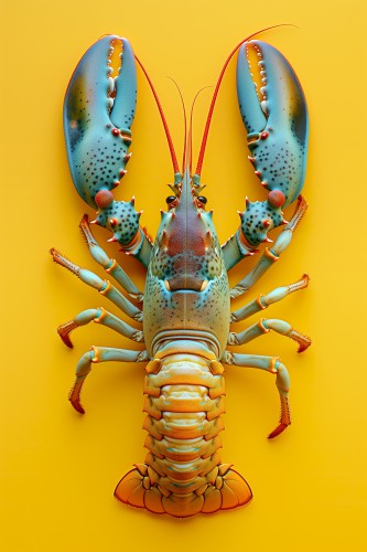Yellow kopergroengele kreeft © OTTI Originals