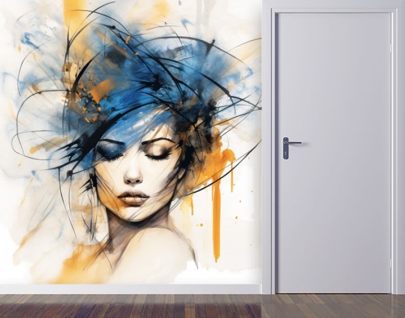 Watercolor headpiece