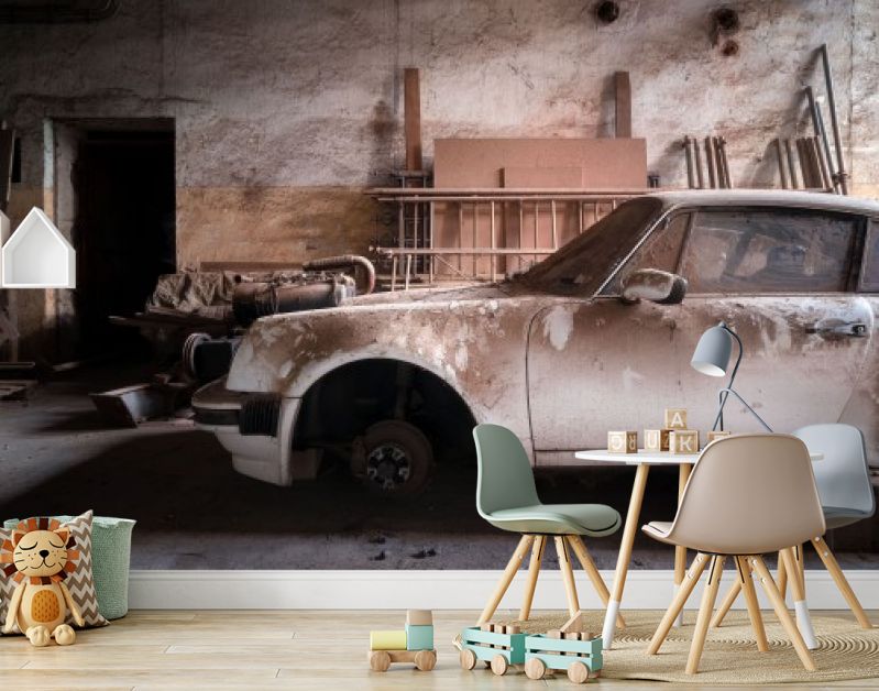 Porsche in Verlaten Garage