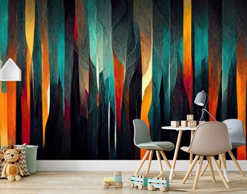 Abstracte lijnen in het ontwerp van de kunst van de kleurenillustratie