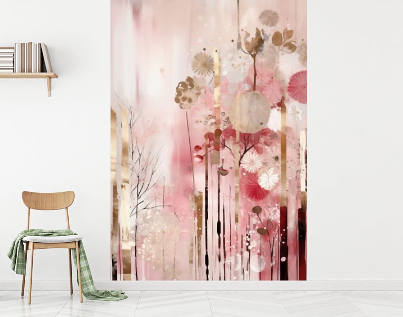 Abstract pink flowerfield