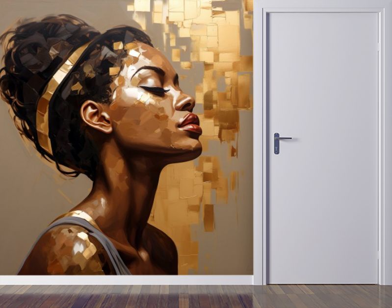 Golden grace portrait of serene strength