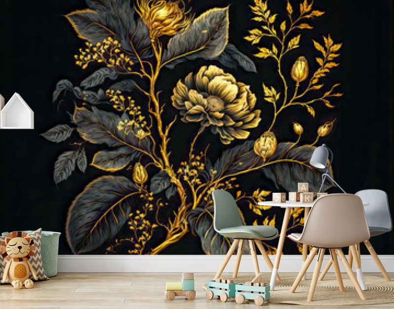 Florale Elemente Vintage Achtergrond Achtergrond Cover AI Kunst Generatieve AI Digitale ART