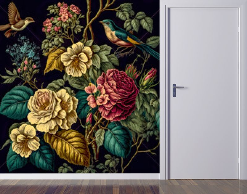 Florale Elemente Vintage Achtergrond Achtergrond Cover AI Kunst Generatieve AI Digitale ART