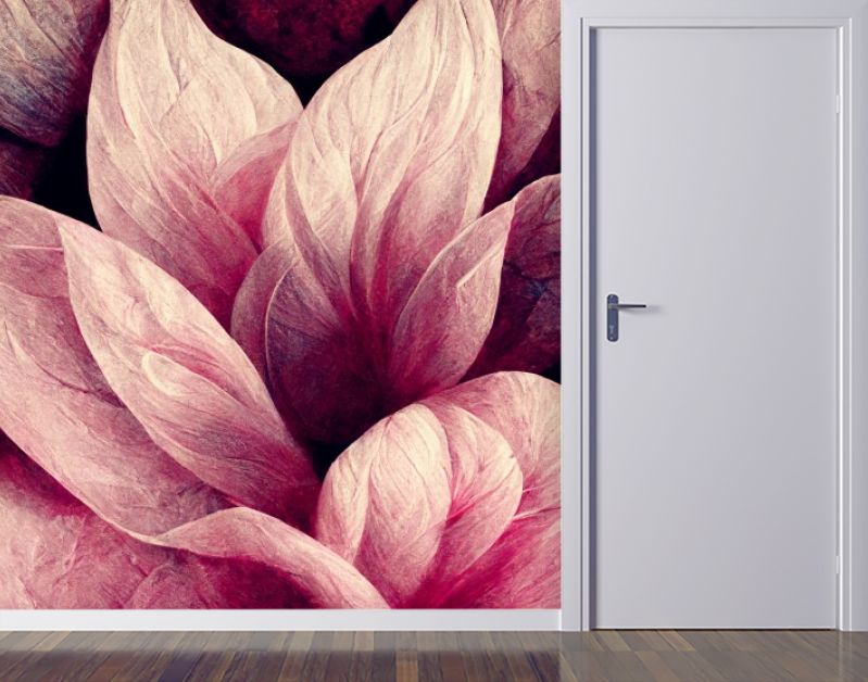 Bloemrijk oudroze, stijlvol bloemmotief creatief