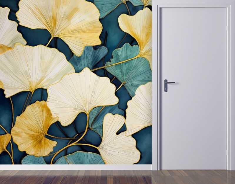 Dynamiek van de Natuur Grootse Ginkgo in Aquamarijn