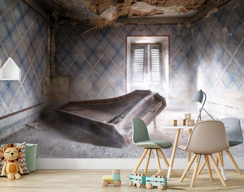 Verlaten Piano in Boerderij