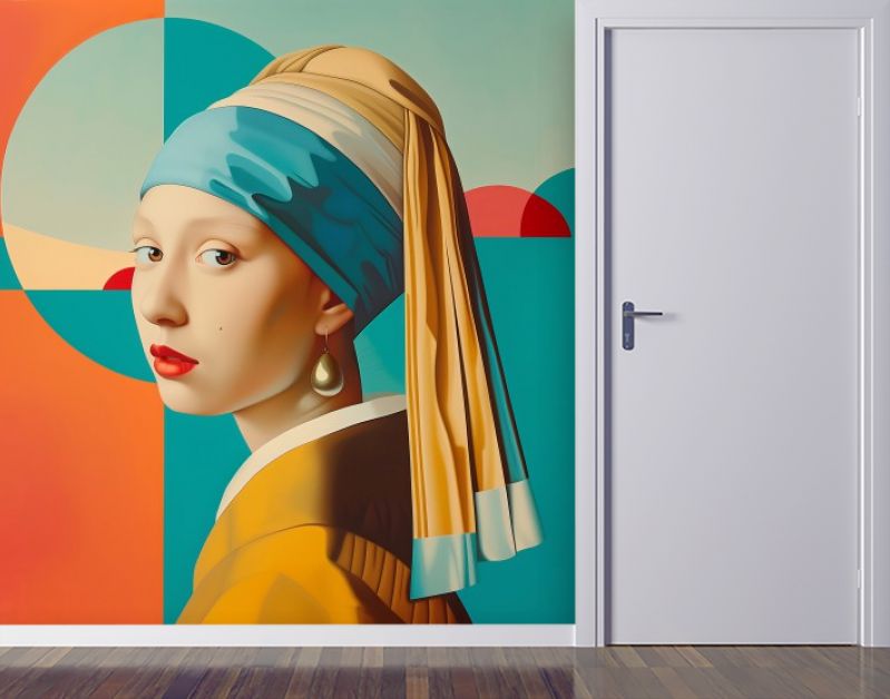 Meisje met parel modern