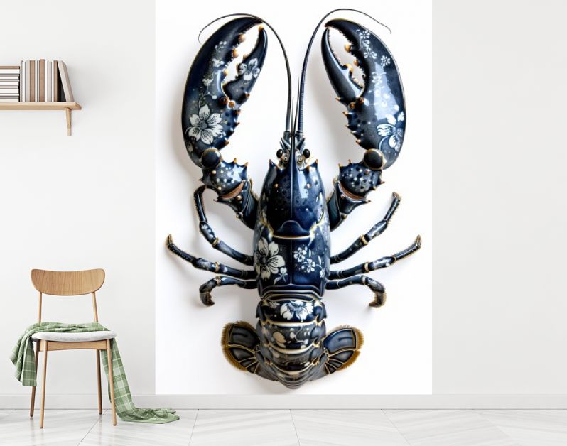 Kreeft donker delfts blauw