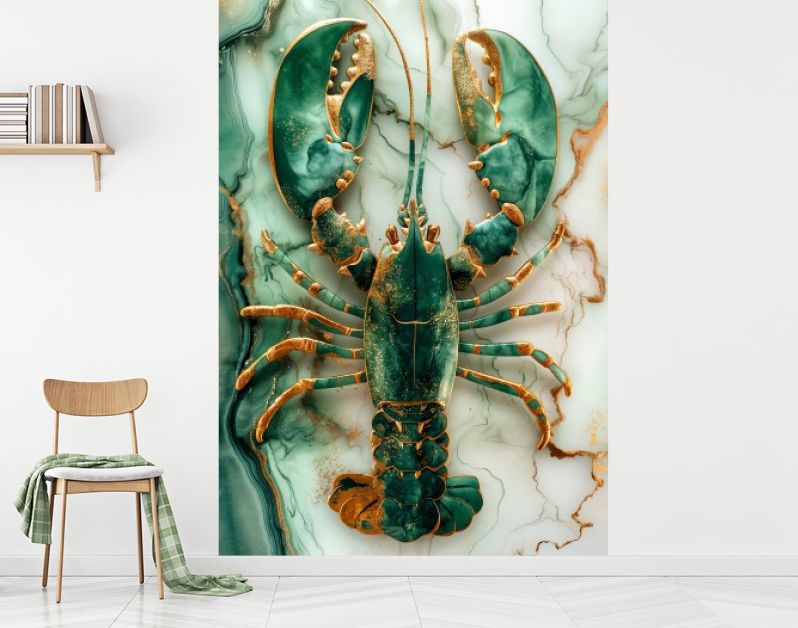 Lobster marble green jade