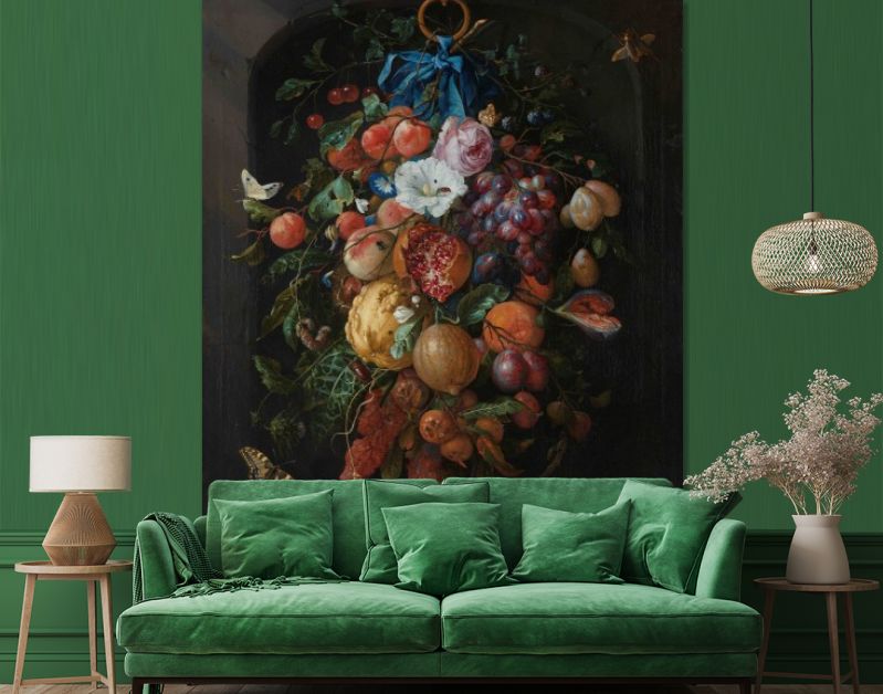 Festoen van vruchten en bloemen, Jan Davidsz. de Heem, 1660 - 1670