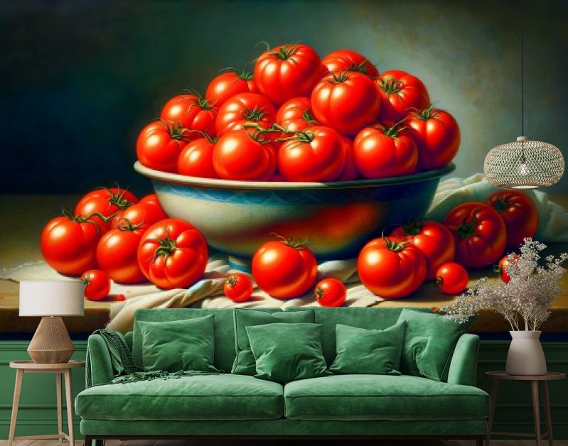 Stilleven tomaten in een schaal