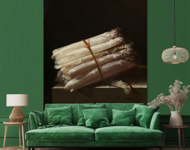 Stilleven met asperges, Adriaen Coorte, 1697