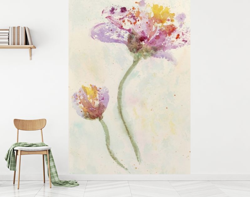 Vrolijke abstracte lentebloemen