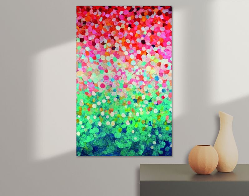 DOTS Eva's tintentuin, kleurrijk verloop in stippen