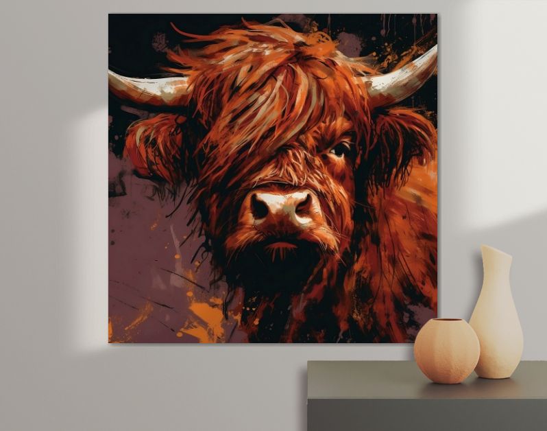 Schotse Hooglander vierkant