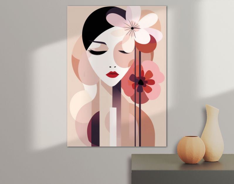 Abstract flower woman