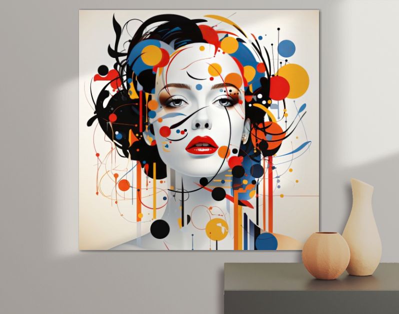 Abstract portret vrouw