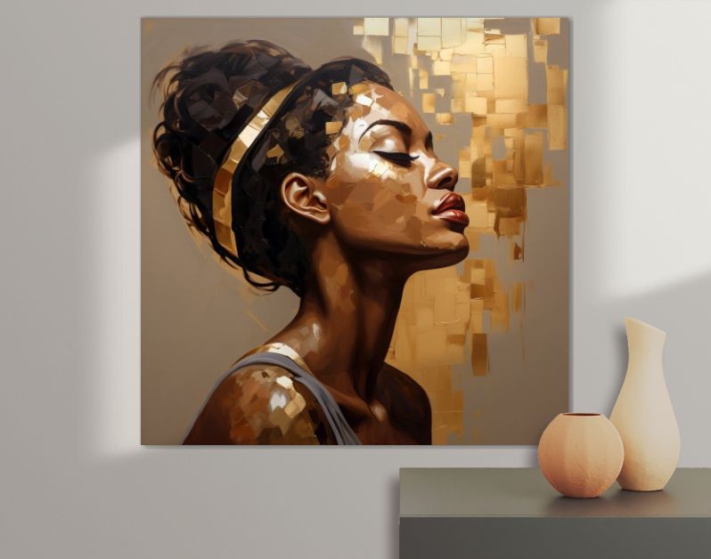 Golden grace portrait of serene strength