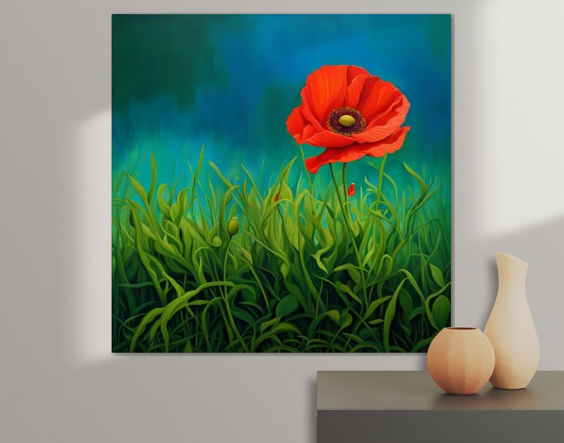 Poppy in het voorjaar