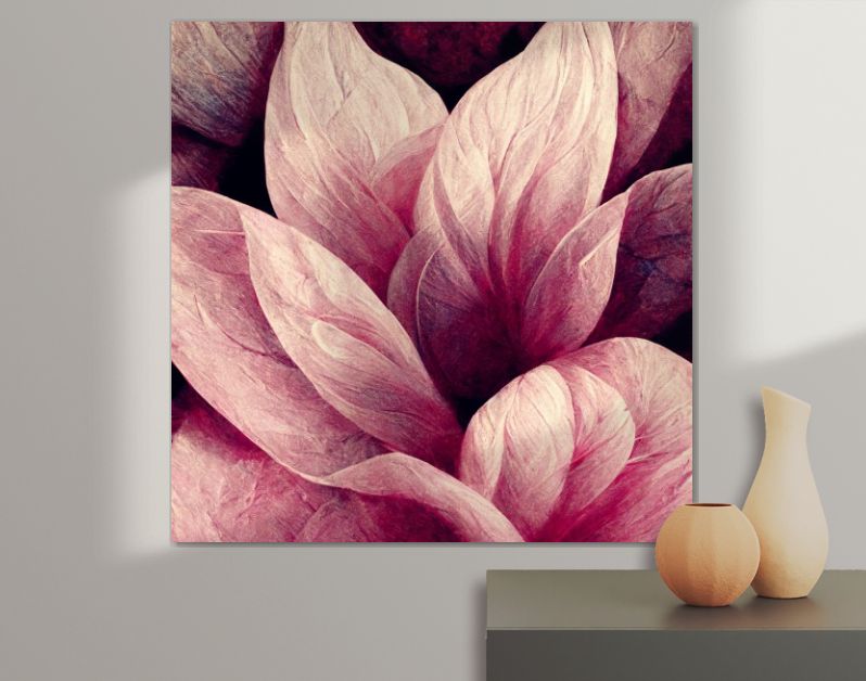 Bloemrijk oudroze, stijlvol bloemmotief creatief