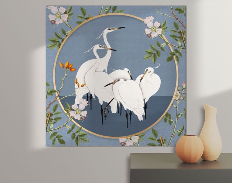 Ohara Koson's Egret - Botanical Edition