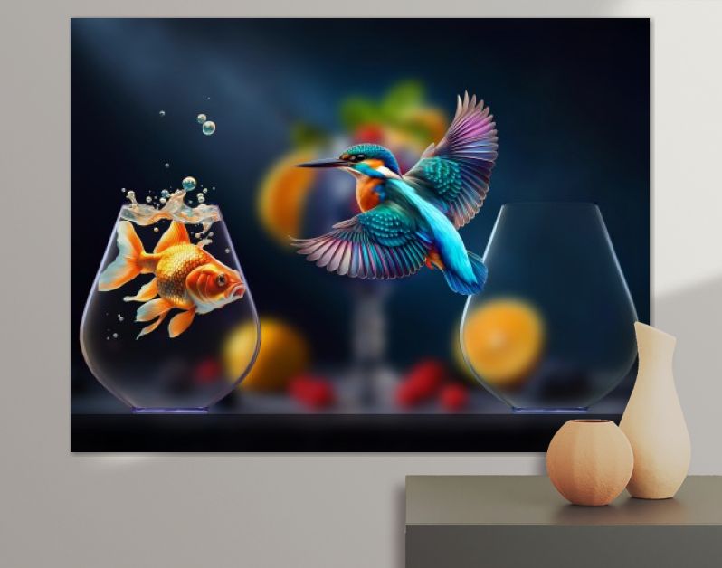 Kingfisher and Goldfish