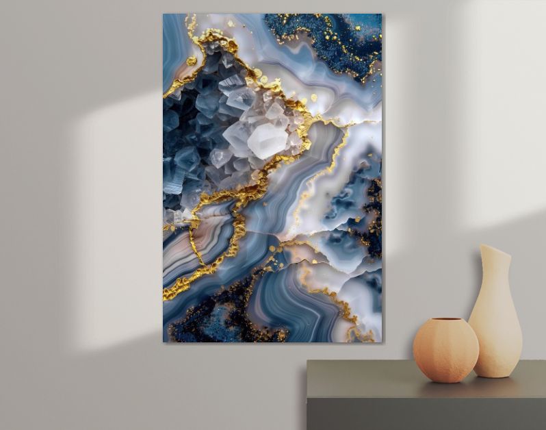 Marmer grijs wittecrystal goud