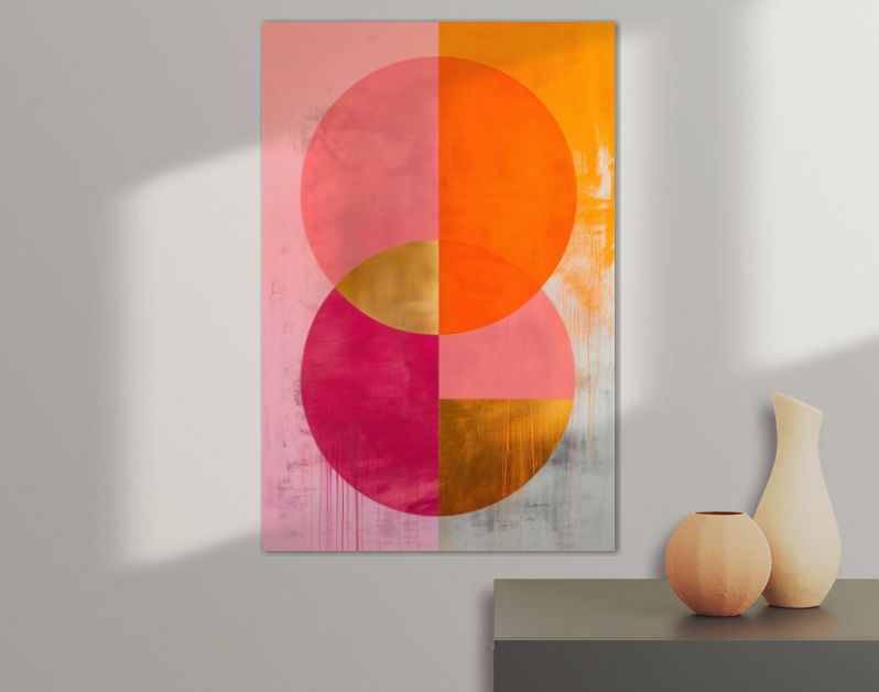 Pink gold and orange B