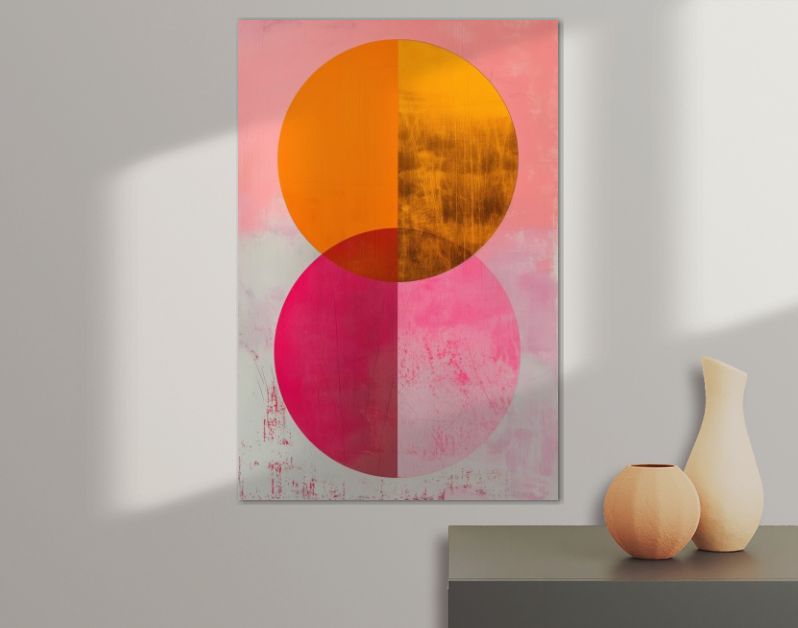 Pink gold and orange C