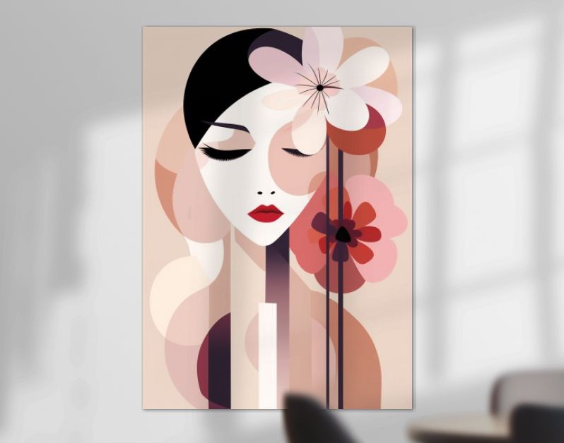 Abstract flower woman