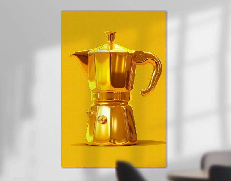 Goud gele percolator