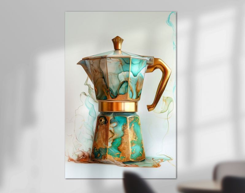 Percolator groen marmer