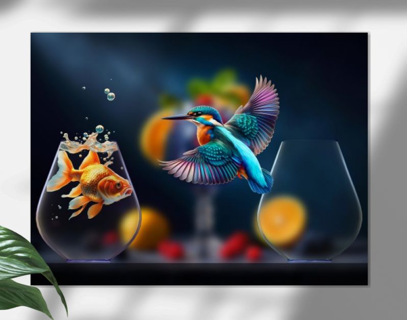 Kingfisher and Goldfish