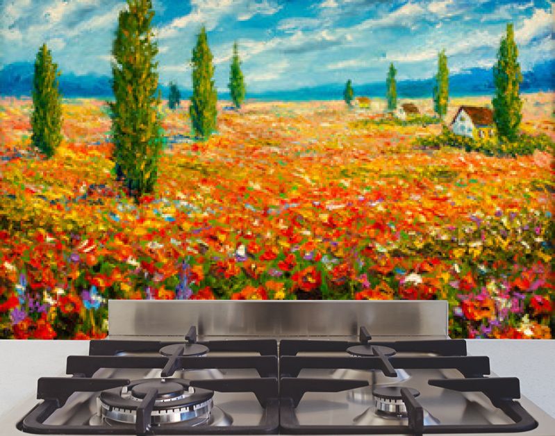 Bloemen schilderijen monet schilderij claude impressionisme verf landschap bloemenweide olie