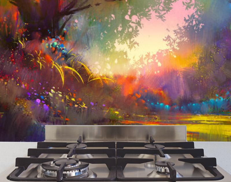 kleurrijke landschapsschilderkunst