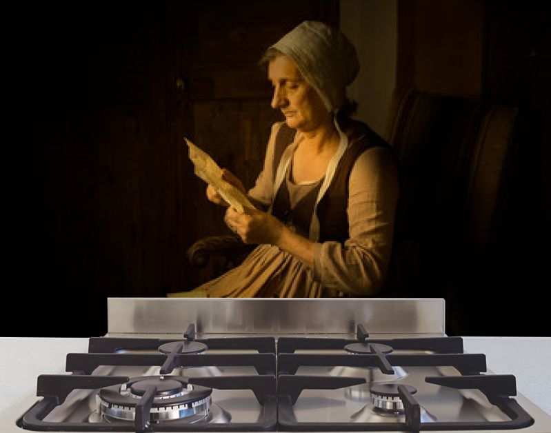 Rembrandt portret van lezende vrouw