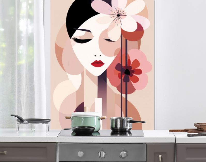 Abstract flower woman