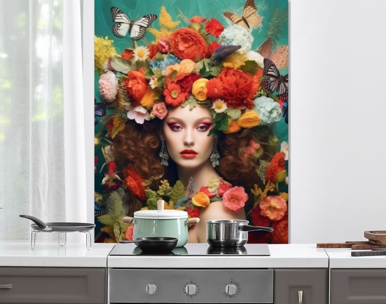 Extravagante Florale Fantasie De Vrouw als Natuurlijke Koningin