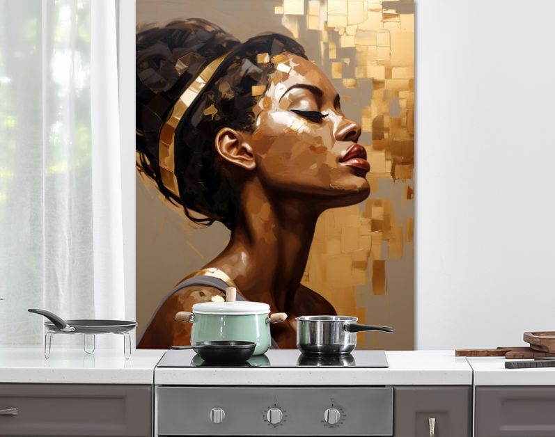 Golden grace portrait of serene strength