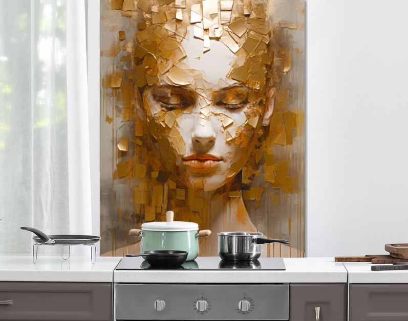 Gouden Lagen van Schoonheid Het Gezicht in Fragmenten